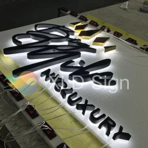 Custom Black Acrylic Metal Letter Sign