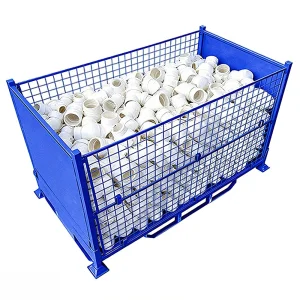 Wholesale Customized Stackable Folding Cages Foldable Storage Cold Rolled Steel Mesh Warehouse Cage for Industrial