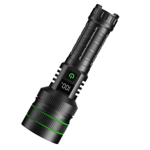 1500m 60W Super White Laser LED Flashlight Power display Zoomable Type-C Rechargeable Flashlight