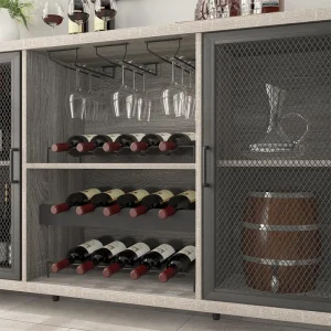 Gabinete de vino estilo granja