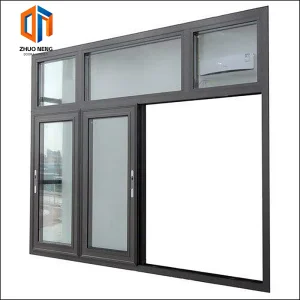 Hot Sale French Courtyard Design Waterproof Residential Double Tempered Glass Thermal Break Aluminum Sliding Windows