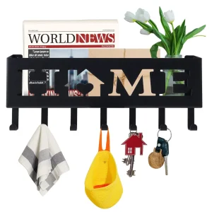 Wall Mounted Mail Organizer Metal Key Rack
