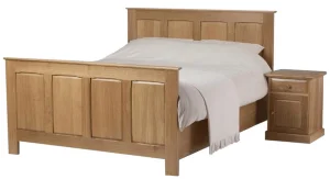Cama moderna nórdica de madera de plataforma