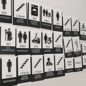 Custom Stair and Lift Level Signs