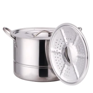 High Quality Stainless Steel Stock Pot Saucepan Cookware Crab Boil Nonstick Stock Pot with Steamer Basket Insert