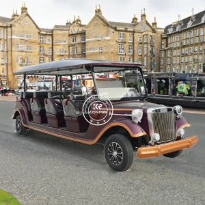 Classic Vintage Retro Tour Bus Electric Classic Car Mobile Golf Cart Car for Sale Sightseeing Cart