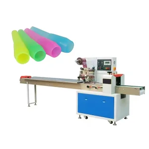 Plastic Hookah Mouth Tips Shisha Machine Horizontal Flow Wrapper for Pillow Packing Filling Wrapping in Pouch Type Packaging