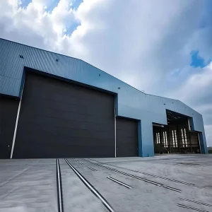 Q355 Steel Grade Aircraft Storage Hangar, Colorbond Cladding Prefab Maintenance Facility