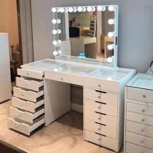 Luxury Pink Makeup Vanity Set
