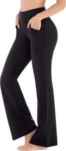 Pantalones de yoga para mujeres, pantalones de yoga de cintura alta con bolsillos para mujeres
