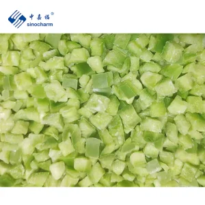 Sinocharm Brc un Proveedor Aprobado 10mm*10mm de Precio Mayorista de Pimiento IQF Dices de Pimiento Verde Congelado
