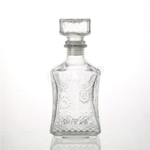 Wholesale 700 ml square shape liquor glass whisky bottle decanter  Manufacturer, Supplier