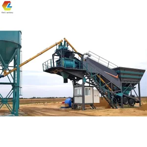 Concrete Batching Plant 100 M3 / Hour Mobile Concrete Mixer Batch Stations