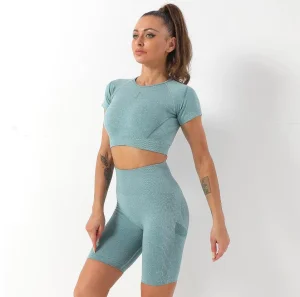 2PCS ملابس رياضية نسائية قابلة للتمدد