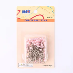 Hot Sale Colorful Round Pearl Ball Pins for Dressmaking Big Head Pins Small Packing