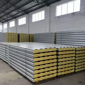 A1 Fireproof Rock Wool Sandwich Panel Thermal Insulation Sound Absorption Exterior Wall Board Contemporary Design