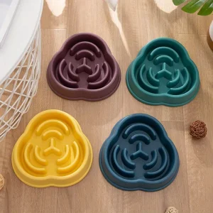 Pet slow food bowl anti choking dog bowl