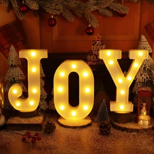 Christmas Decorative LED Glowing Letter Lights Sign