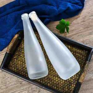 Clear Round Shape 330 Ml 500 Ml Long Neck Tall Slim Coffee Milk Alcoholic Beverage Juice Glass Bottles with Aluminum Screw Cap
