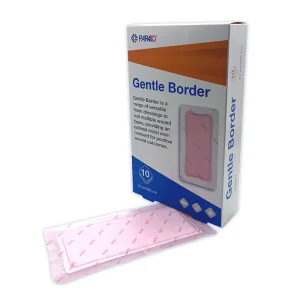 Premium Medical 5*5cm Waterproof Adhesive Silicone Border Foam Dressing for Wound Care