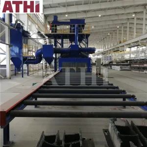 Steel Structural Plate Shot Blasting and Painting Machine Surface Treatment Complete Line