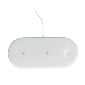 Popular Latest Qi 3in1 Wireless Charger Desktop 15W Fast Charging Compatible USB Charging Station for iWatch for Airpods