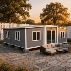20ft Luxury Expandable Breathable Container House Double Wing For Living And Office Building Prefab Tiny Home With Modern Design