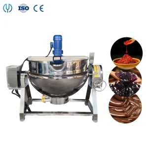 Industrial Cooking Pot with Mixer Jacketed Kettle Boiler Kettle Cooking Jacketed Kettle Jam Sauce Cooking Pot Machine