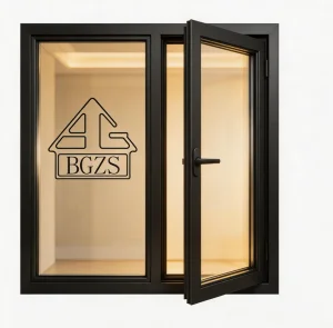 Ventana de Casement de Aluminio de Alta Calidad Bgzs, Ventana de Hoja Doble o Simple para Escuela y Hogar