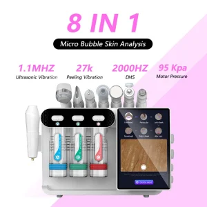 Newface Manufacturer Facial Hydrotion Oxygen Jet Professional Hydradermabrasion Skin Clean H2O2 8 in 1 Face Beauty Hydra Machine