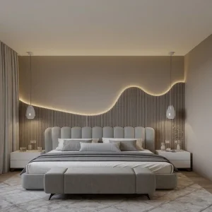 Cama individual de madera maciza estilo escandinavo