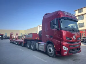 9-Axis Heavy-Duty Flatbed Semi-Trailer Transport Truck