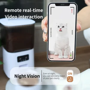 5L Smart Automatic Pet Feeder Eco-Friendly Plastic Cat Dog Food Dispenser WiFi App Control Portion Control Voice Recording Dual