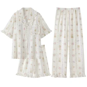 Conjunto pijama algodón 3 piezas