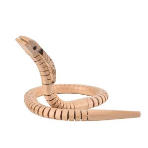 2025 Eco-Friendly Wooden Toy Wiggle Snakes for Kids Creative Pine Wood Self-Adhesive Snake Puzzle Educational Toy