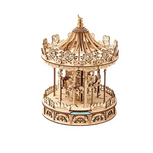 3d Wooden Merry Go Round Puzzle Flash Music