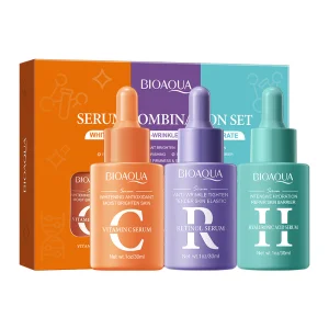 OEM Niacinamide Hyaluronic Acid Vitamin C Moisturizing Ampoule Essence Face Serum Set