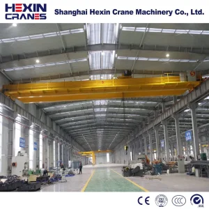 Medium Duty Construction Lifting Equipment 10/15/20/ 25/ 35/40/45/50 Ton Cabin Control Double Girder Beam Overhead Bridge Travelling Crane with Electric Hoist