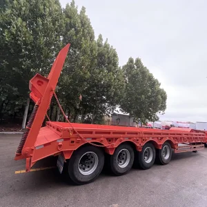 High Quality Steel Optional Lowbed Heavy Duty Truck Low Flatbed Lowboy Trailer