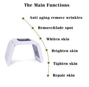 Portable 7 Color LED PDT Light Therapy Beauty Device