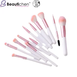 Beautichen 12PCS Pink Plush Makeup Brush Set