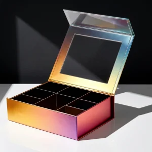 Luxury Chocolate Bonbon Nuts Cookies Packaging Candy Boxes Dividers Magnetic Closure Lid Gift Box With Transparent Clear Window