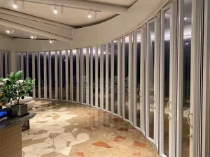 Factory Customization Exterior Bi Folding Door Patio Aluminum Folding Glass Door