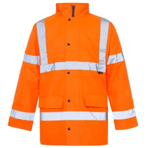 Chaqueta reflectante de alta visibilidad naranja amarilla