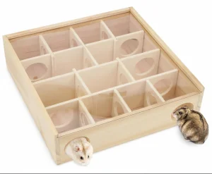 Eco-Friendly Wooden Hamster House Pet Cage with Glass Cover Indoor/Outdoor Use Customizable Design