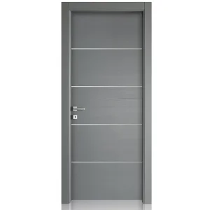 Invisible French Aluminium Slab Wooden Doors with Frame Interior Door for House