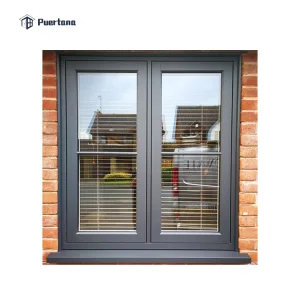 New American Style Passive House Jalousie Aluminium Double Glazed Windows and Doors