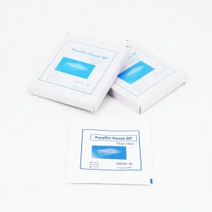 ضمادة جراحية معقمة قابلة للاستخدام مرة واحدة 10X10cm 5X5cm شبكية حروق، شاش، فازلين، شمع بارافين مع شهادة CE/ISO