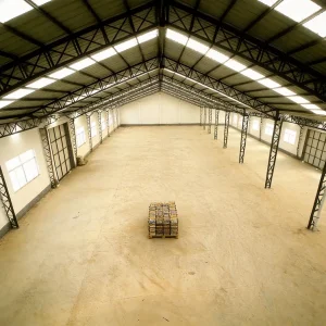 Estrutura de Aço Leve para Fábrica, Edifício Modular Pré-fabricado, Instalação Rápida, Custo Eficiente para Armazenagem Industrial