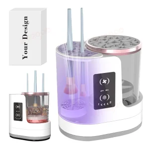 2025 Upgrade Efficient Electric Makeup Brush Cleaner Machine Automatic Spinning Makeup Brush Cleaner for Deep Cleaning